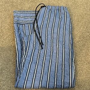 Zara Wrinkle Satin Striped Pant